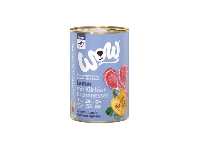 WOW konzerva Jehněčí s dýní Adult 800g