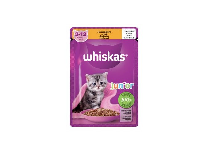 Whiskas kaps. Core Junior kuřecí v želé 85g