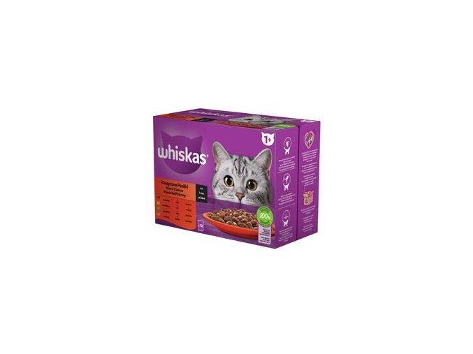 Whiskas kaps. Klasický výběr ve štávě 12x85g