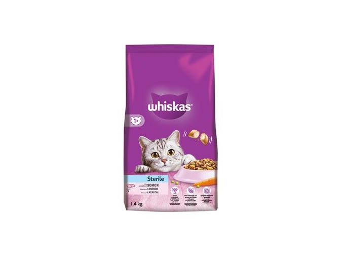 Whiskas Dry Sterile s lososem 1,4kg
