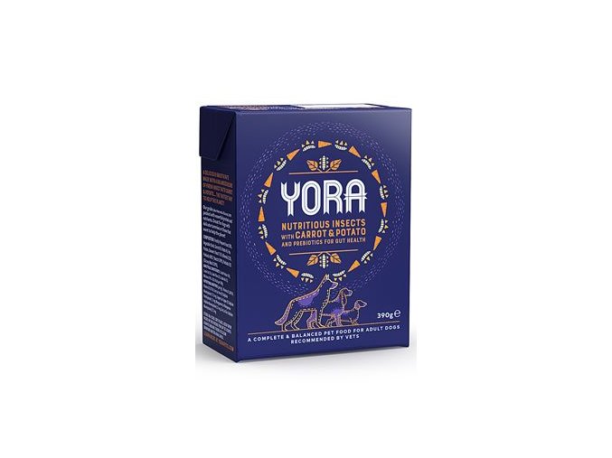 YORA Dog Tetrapack paštika z hmyzu s mrkví 390g