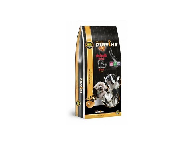 Puffins Dog Adult Mini Beef 1kg