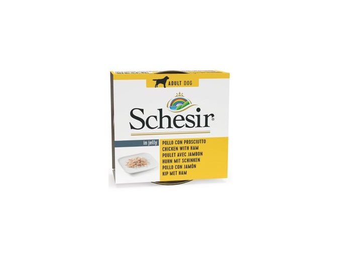 Schesir Dog konz. Adult kuře/šunka 150g