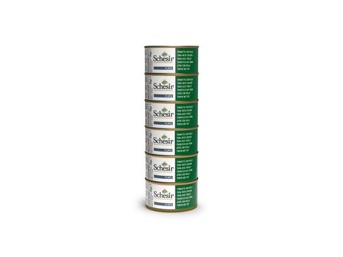 Schesir Cat konz. Adult tuňák/kuře 6x85g