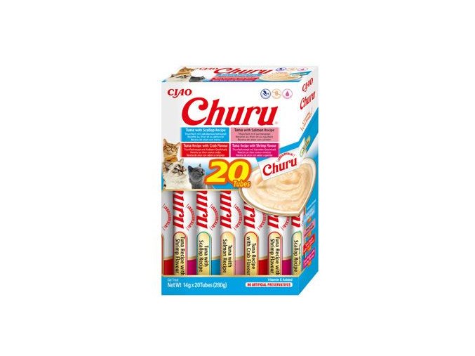 Churu Cat BOX Tuna Seafood Variety 20x14g
