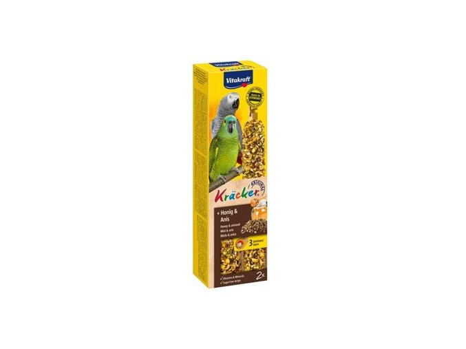 Vitakraft Bird Kräcker Parrot African honey tyč 2ks