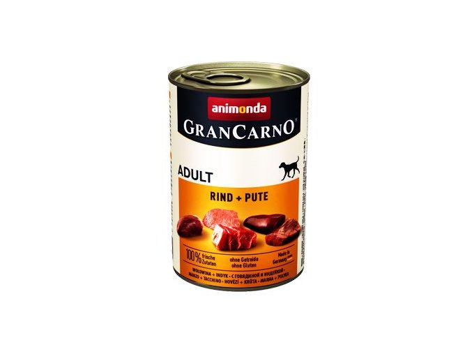 Animonda pes GRANCARNO konz. ADULT hovězí/ krůta 400g