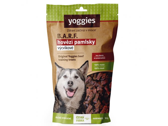 B.A.R.F. hovězí výcvikové pamlsky Yoggies 50g