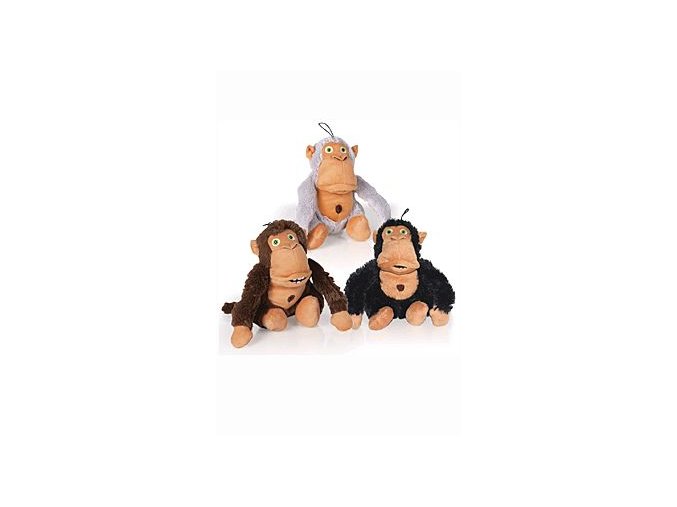 Hračka pes Crazy monkey šedá 36cm