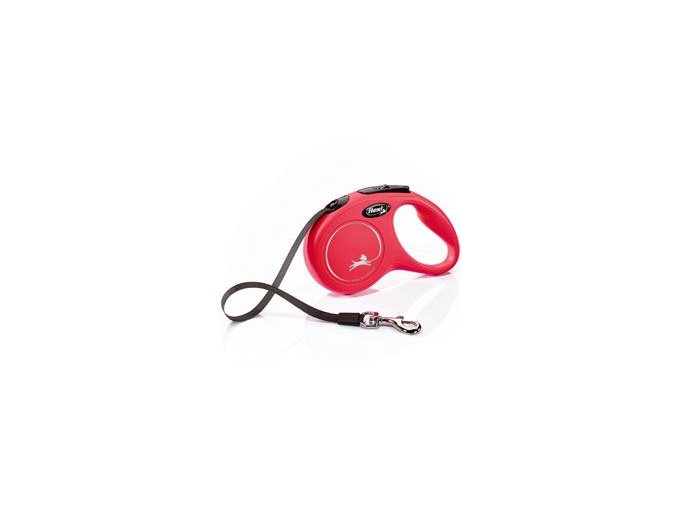 Vodítko FLEXI Classic NEW S pásek 5m/15kg červená