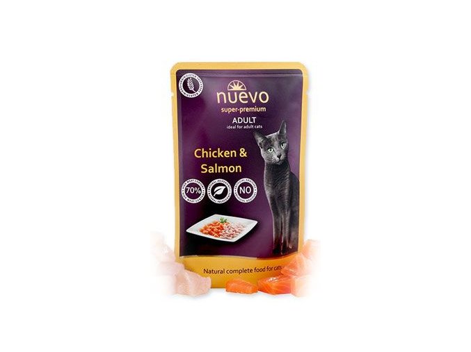 Nuevo kočka kapsa adult kuře a losos 85g