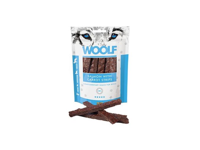 WOOLF pochoutka salmon with carrot strips 100g