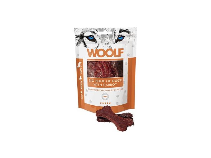 WOOLF pochoutka big bone of duck with carrot 100g