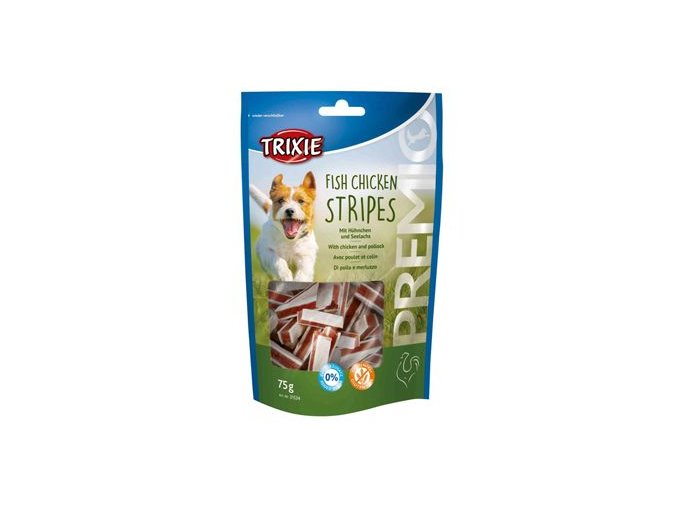 Trixie Premio STRIPES pásky kuře a losos 75g TR