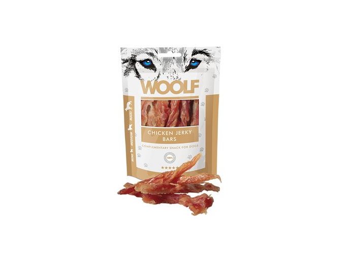 WOOLF pochoutka chicken jerky bars 100g