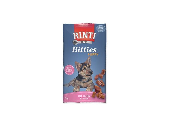 Rinti Dog Extra Bits Puppy pochoutka kuře+kachna 75g