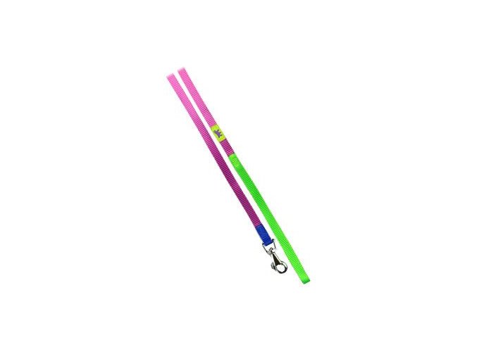 Vodítko nylon CLUB G 10mmx120cm fialovo-zelené FP 1ks