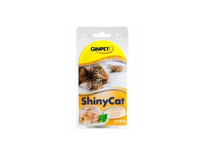 Gimpet kočka konz. ShinyCat tuňak/kuře 2x70g