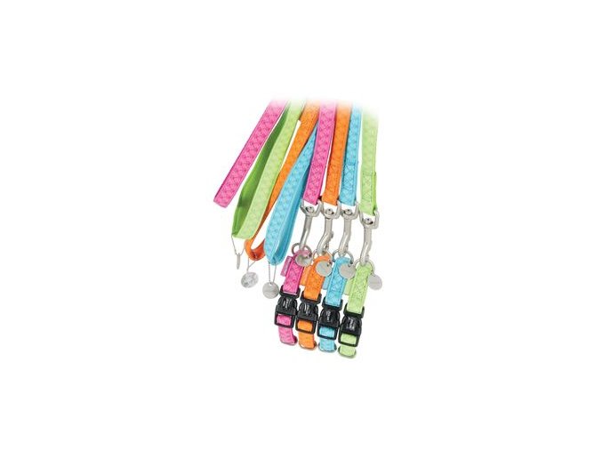 Obojek pes MAC LEATHER zelená 25mm/45-68cm Zolux