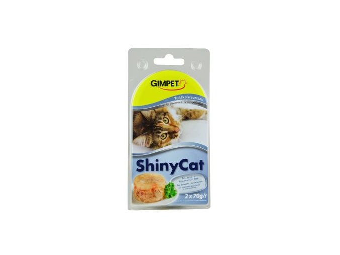 Gimpet kočka konz. ShinyCat tuňák/krevety 2x70g