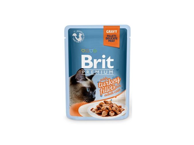 Brit Premium Cat D Fillets in Gravy With Turkey 85g