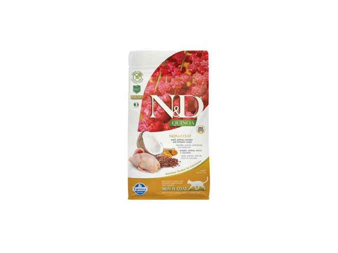 N&D Quinoa CAT Skin & Coat Quail & Coconut 1,5kg