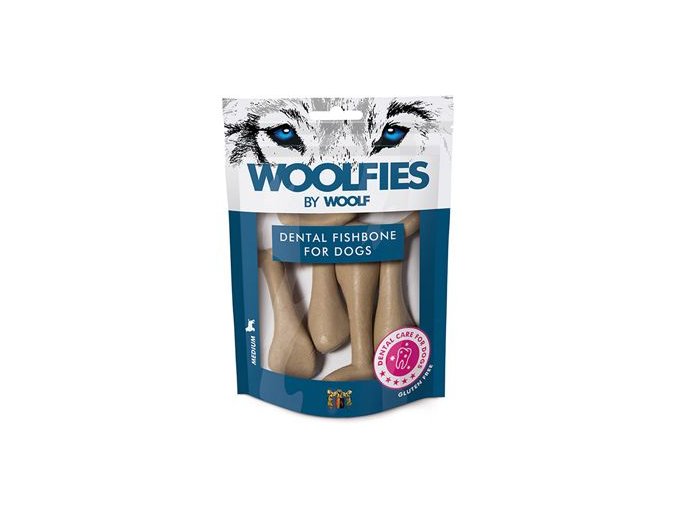 Pochoutka dentální Woolfies Dental Fishbone M 200g