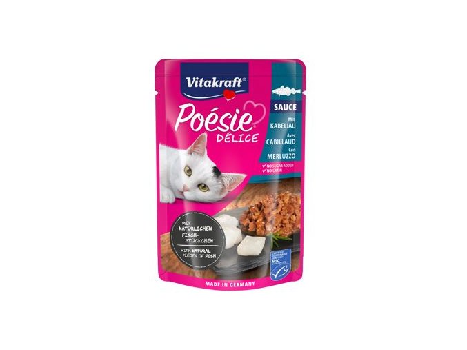 Vitakraft Cat Poésie DéliSauce kapsa treska 85g