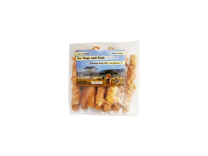 Pochoutka Rolka z vepř. kůže s kuřecím masem 16cm 450g