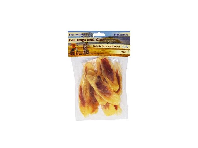 Pochoutka Králičí ucho plněné kachním masem 75g