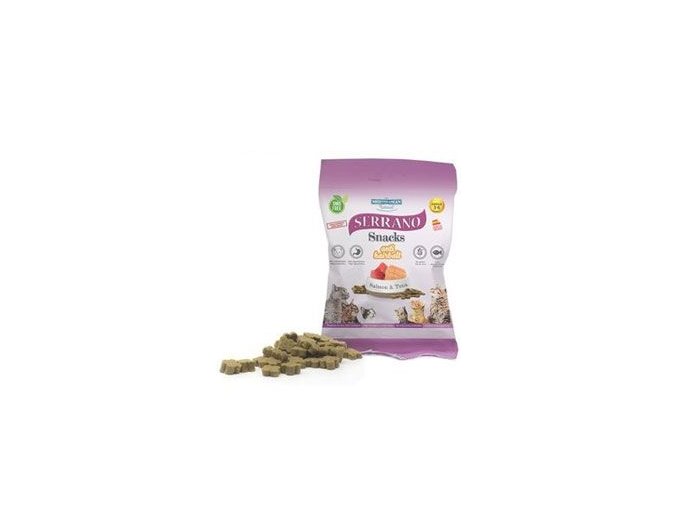 Serrano Snack for Cat-Salmon&Tuna-AntiHairball 50g