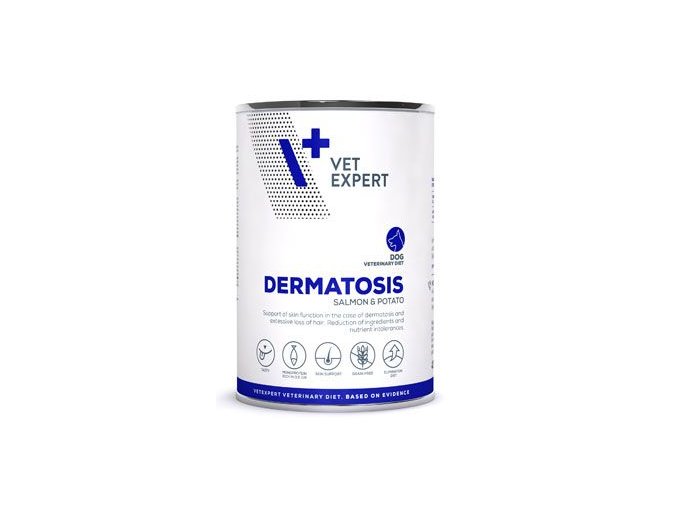 VetExpert VD 4T Dermatosis Dog Salmon konzerva 400g