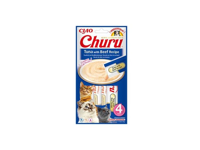 Churu Cat Tuna with Beef Recipe 4x14g