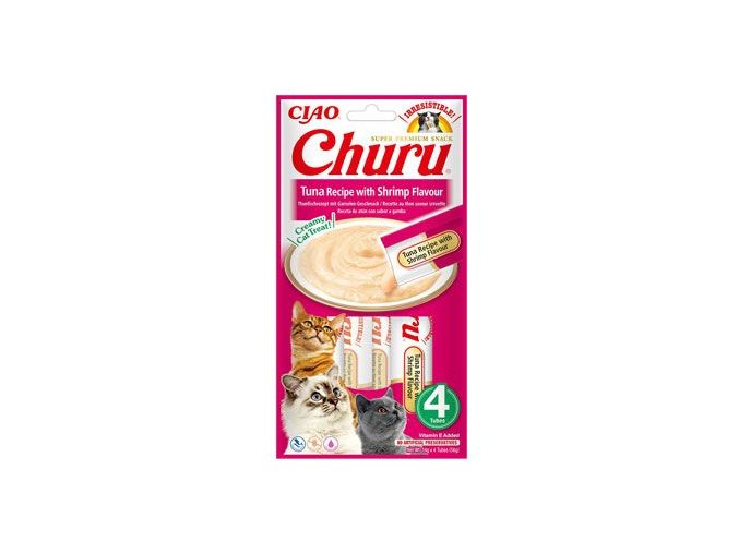 Churu Cat Tuna Recipe with Shrimp Flavor 4x14g