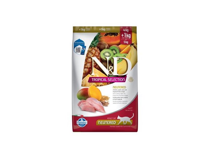 N&D TROPICAL SELECTION CAT Neutered Chicken 4+1kg