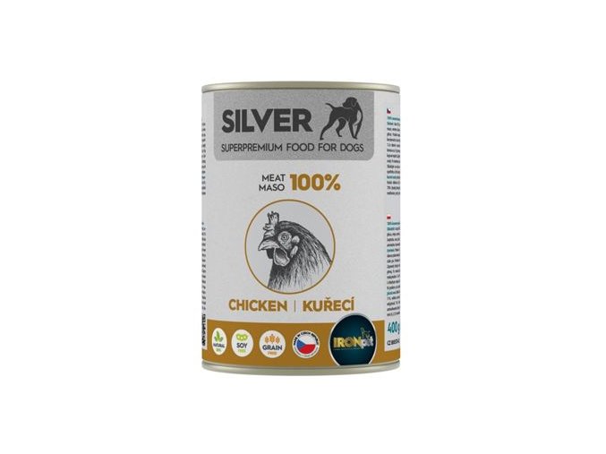 IRONpet Silver Dog Chicken konzerva