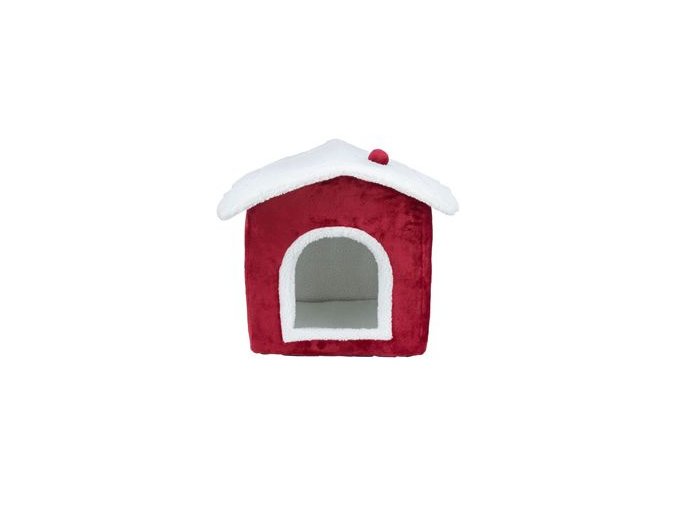 Vánoční pelech-domek Xmas NEVIO plyš 35x45x48cm TR