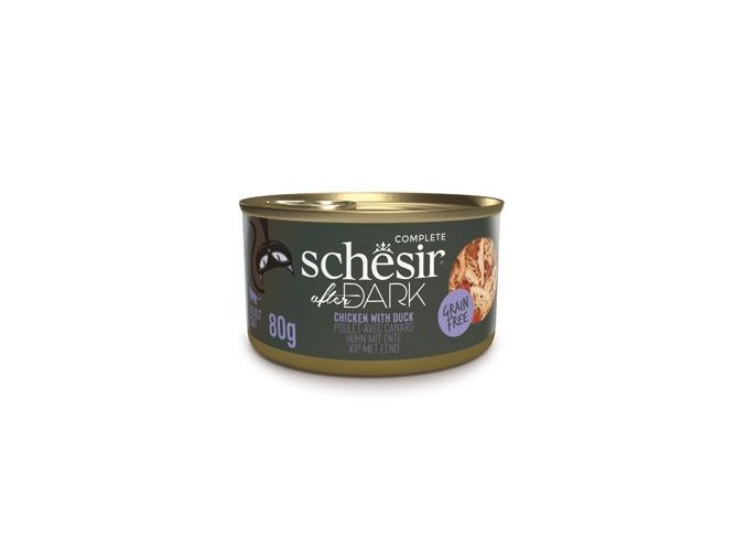 Schesir Cat konz. After Dark Wholefood kuře/kachna 80g