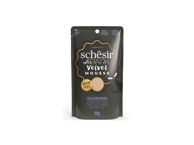 Schesir Cat kapsa After Dark Velv.Mousse kuře/kachn80g