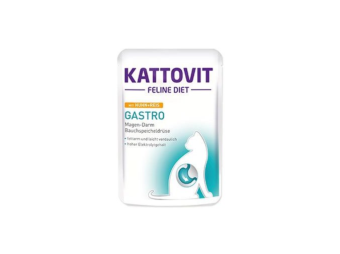 Kattovit Cat Gastro kuře a rýže kapsa 85g