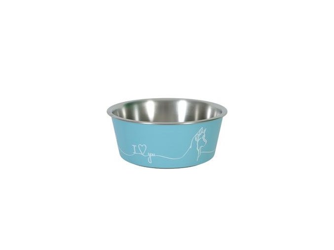 Miska nerez pes LOVE DOG 400ml modrá Zolux