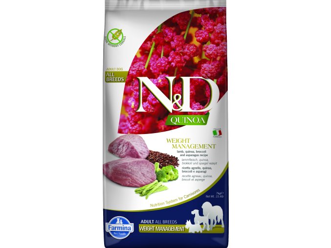 N&D Quinoa DOG Weight Management Lamb M/L