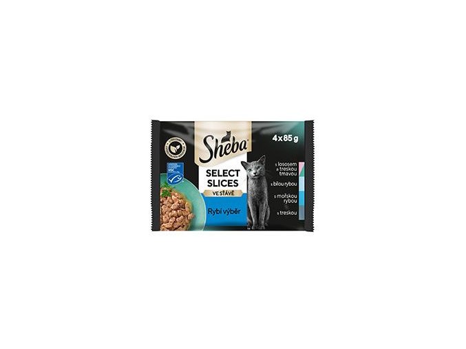 Sheba kapsa Rybí šťavnatý výběr 4x85g