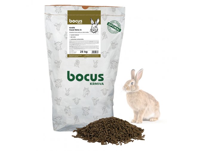 Bocus Cusal Beta kompletní krmivo pro výkrm králíků