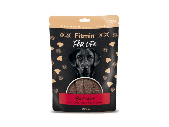 Fitmin For Life Hovězí chipsy pamlsky pro psy 200 g