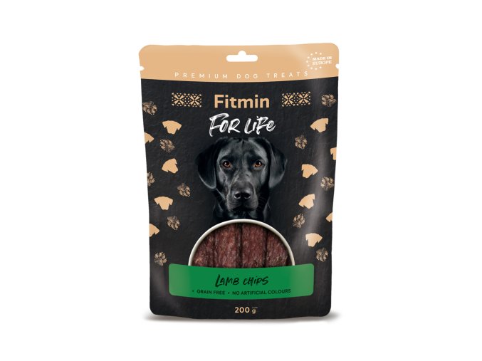 Fitmin For Life Jehněčí chipsy pamlsky pro psy 200 g