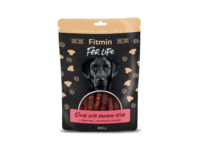 Fitmin For Life Kachna na bůvolí tyčce pamlsek pro psy 200 g