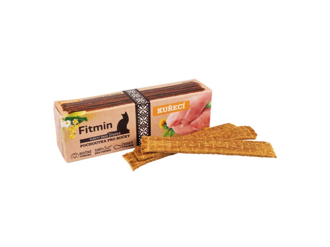Fitmin Purity Snax Stripes Kuřecí pochoutka pro kočky 35 g