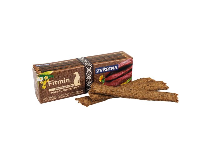 Fitmin Purity Snax Stripes Zvěřinová pochoutka pro psy 35 g