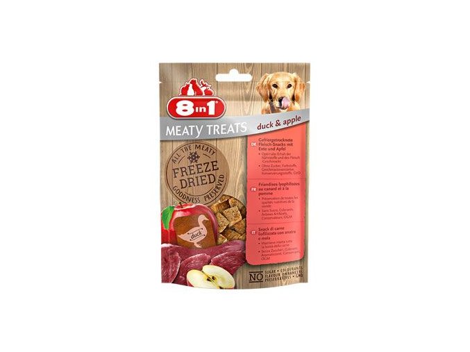 Pochoutka 8in1 Meaty Treats FD Duck/Apple 50g